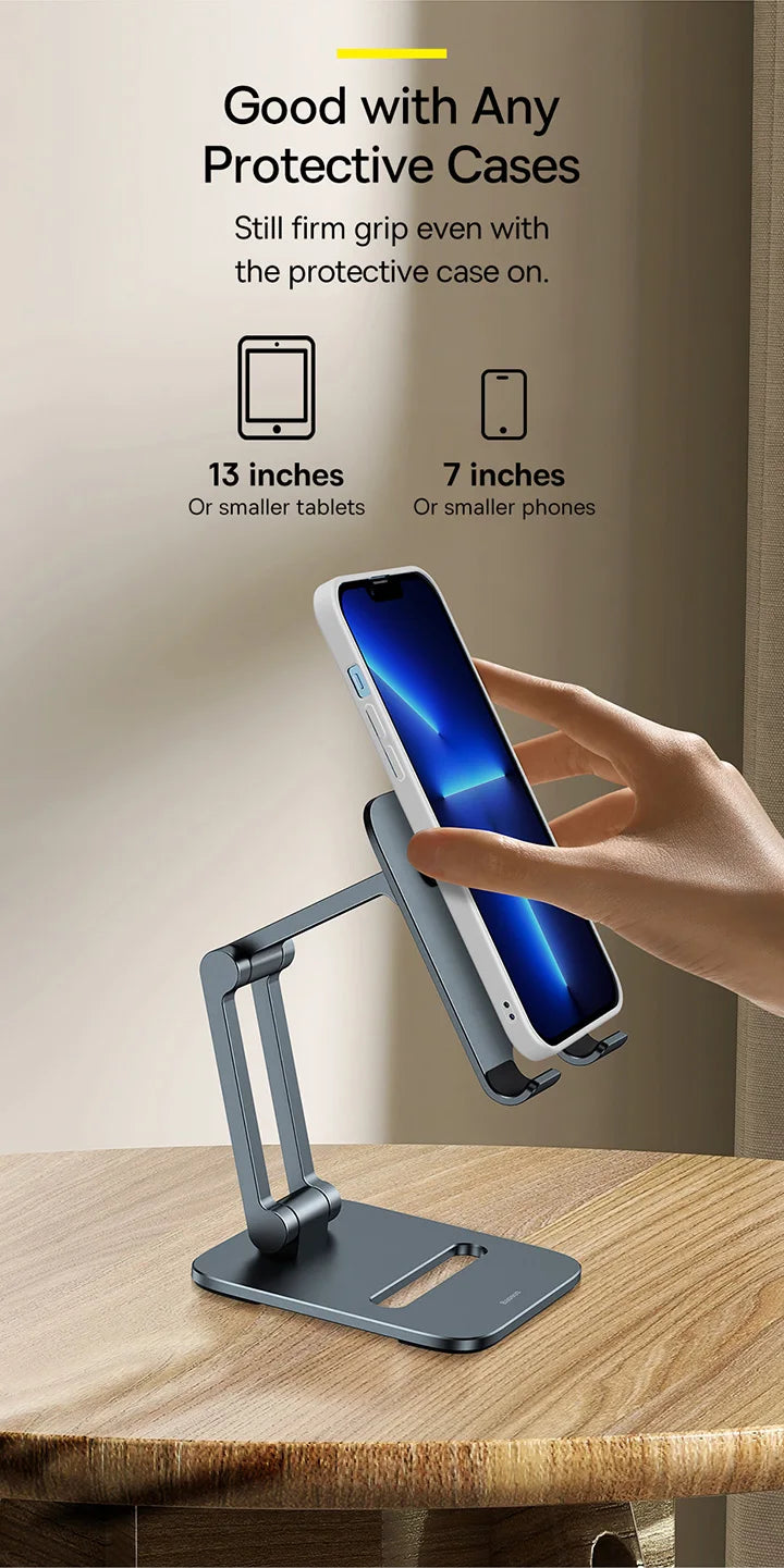 Baseus Phone Holder Stand Aluminum Alloy Cell Phone Tablet Stand Support for iPad iPhone 13 12 Samsung Mobile Phone Accessories